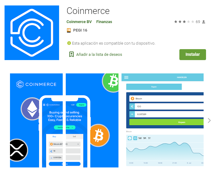 CoinMerce compra vende criptomonedas fácilmente